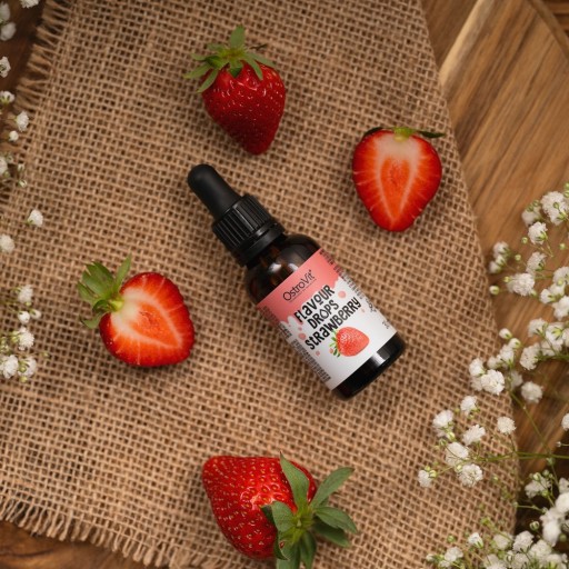 OstroVit Aróma Prídavná látka do jedla Jahoda 30 ml Ochutené KVAPKY BEZ CUKRU