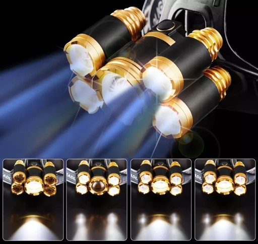 HLAVOVÁ LAMPA VÝKONNÁ HLAVOVÁ LAMPA NABÍJACIA USB LED