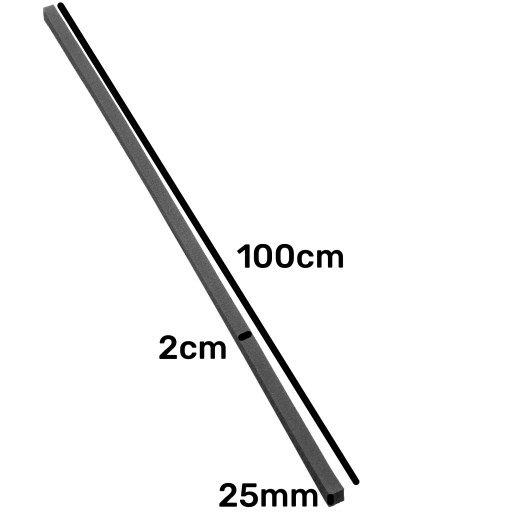Zvukovo izolačné penové samolepiace gumené tesnenie 25 mm x 20 mm x 1000 mm