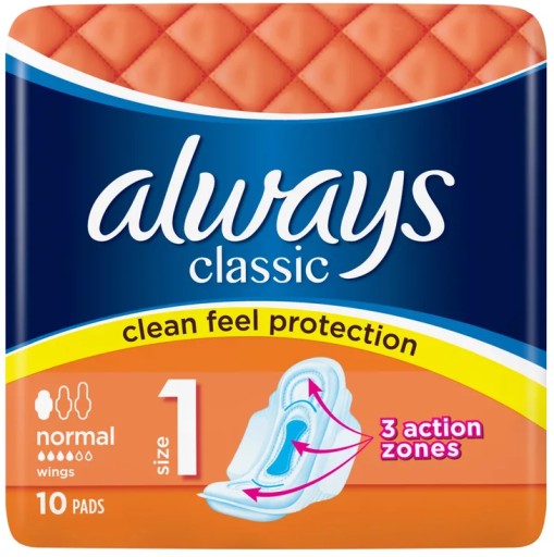 Always Classic normálne hygienické vložky 10 ks