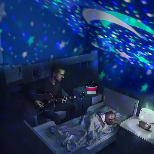 ROTAČNÁ NOČNÁ LAMPA STARS SKY PROJECTOR 2v1