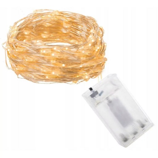 Svetielka na vianočný stromček micro LED svetielka na ozdoby 2m 20 LED teplá biela