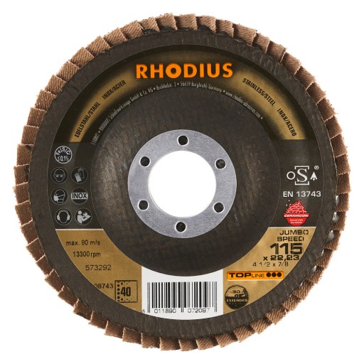 RHODIUS JUMBO SPEED pre oceľ 125 x 22,23 - P40
