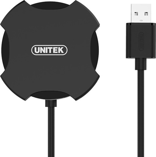Unitek Y-2178 čierny USB hub pre 4x USB 2.0, malý, Plug&Play