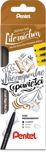PENTEL sada pre LETTERING a-3 čierna