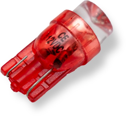 T10 W3W ČERVENÁ LED ŽIAROVKA 12V W5W