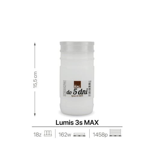 Vložka na sviečky 15,5 cm na 5 dní Lumis 3s MAX