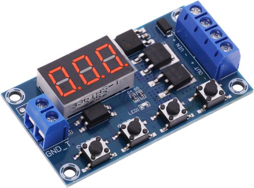 Časové relé 0-999 min MOSFET Časový spínač