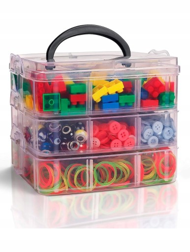 BOX ORGANIZÁTOR NÁDAJOV 3-PLASTOVÝ PLASTOVÝ UNIVERZÁL