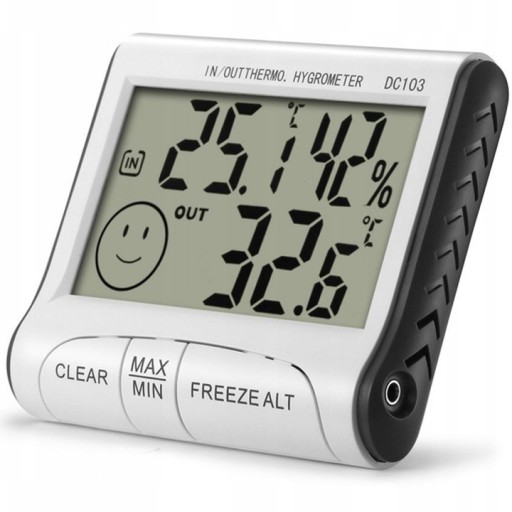 Vnútorná/vonkajšia meteorologická stanica Izbový teplomer, digitálny vlhkomer