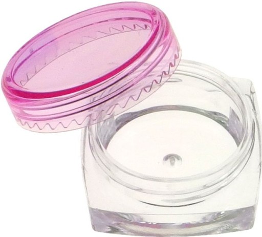 Štvorcová plastová nádoba 3ml - skrutkovacia, OR304
