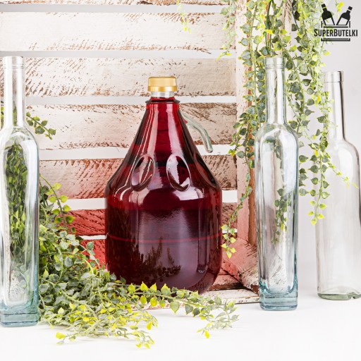 Demižón NA VÍNO, CIDER, 3 L. Balónová fľaša na VÍNO, galón