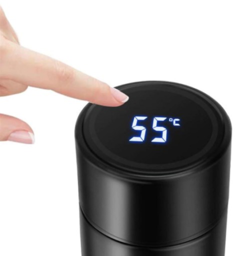 Termoska termohrnček smart LED 500ml čierna