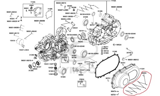 SKRUTKA KRYTU MOTOROVÉHO REMEŇA KYMCO MXU 500 550