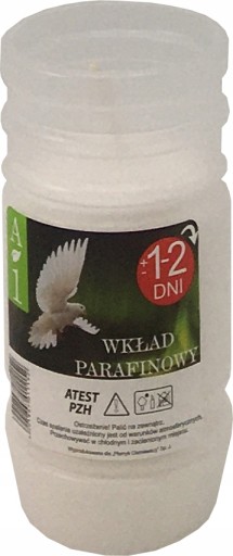 PARAFÍNOVÁ VLOŽKA DO JÚRA 12CM LEŠTENÁ A-1 1-2 DNI PÁLENIA 1 KUS