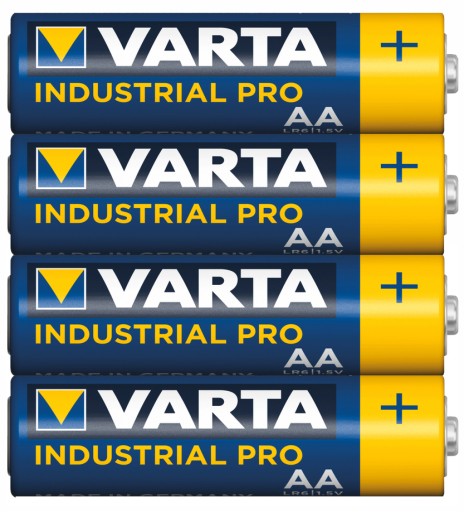 4 ks alkalických batérií Varta Industrial AA LR6