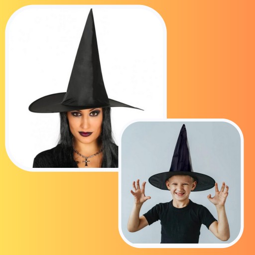 Čarodejnícky klobúčik VEĽKÝ HALLOWEENSKÝ KARNEVAL KARNEVAL ČIERNY 39cm