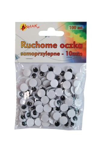 Pohyblivé očká samolepiace 10 mm 100 ks Shan SO0