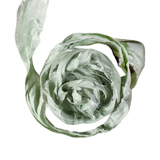 Vintage OLD FASHION RIBBON špinavá mätová stuha
