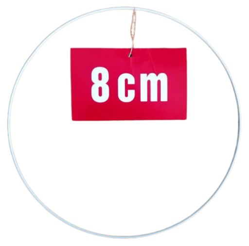 BIELY krúžok/ráfik pre lapače snov a makramé 8 cm