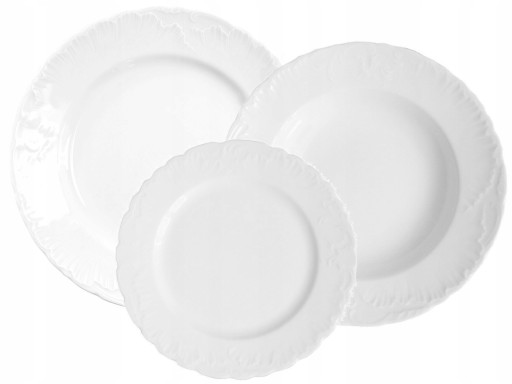 0001 TANIERE TANIERE 17 Biely ROKOKO ĆMIELÓW PORCELÁN