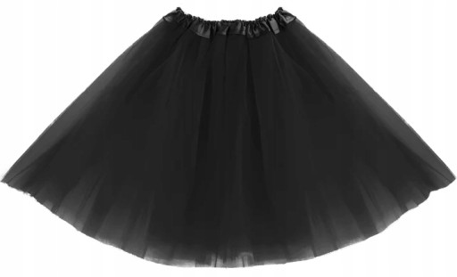 Tylová tutu sukňa pre dievčatá, 40 cm, čierny prevlekový outfit