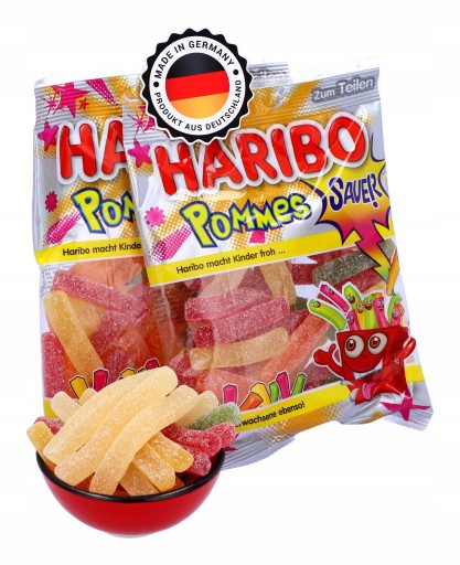 HARIBO Fruit Jelly Sour Fries 175g z Nemecka
