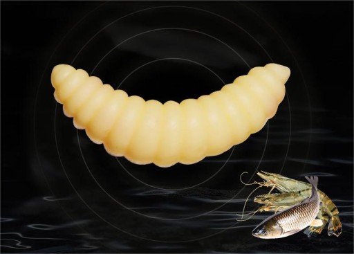 Umelé červy WHITE BAIT Návnada PINKA Mušky LARVA Set 100 ks