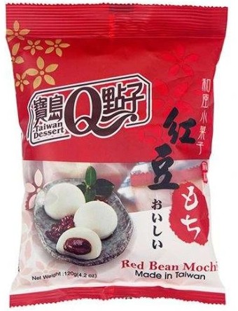 Q Značka Taiwan Dessert Red Bean Mochi 120g
