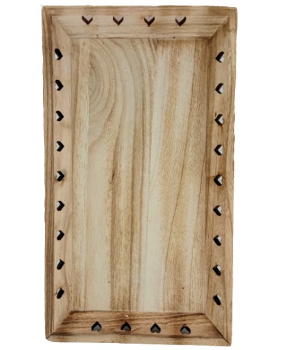 DREVENÝ STOJAN NA SVIEČKU 33 × 15 × 3,5 cm