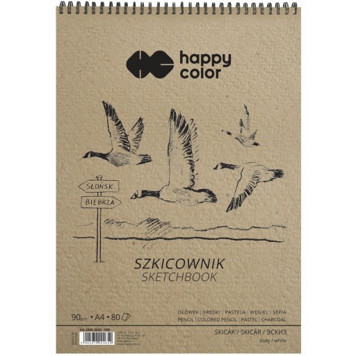 BLOK ŠPIRÁLA NÁKČETNÍK HAPPY COLOR BIRDS A4 80 LIST 90G