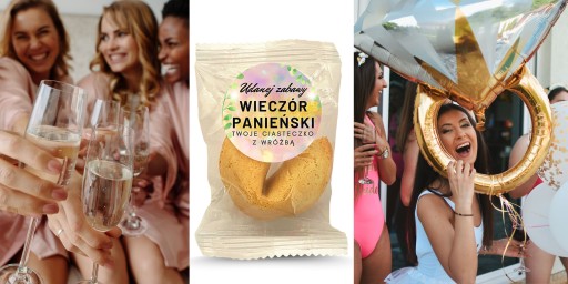 Fortune cookie s okrúhlou nálepkou Slepačia párty 1ks 6g pre hostí