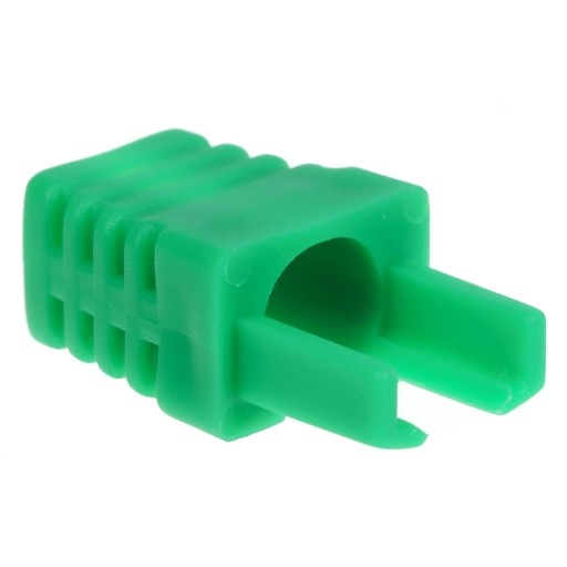 Zástrčka RJ45 8P8C s odľahčením ťahu, zelený kryt, 10 kusov