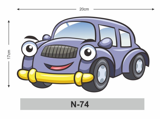 Detská samolepka na stenu auto 20x17cm
