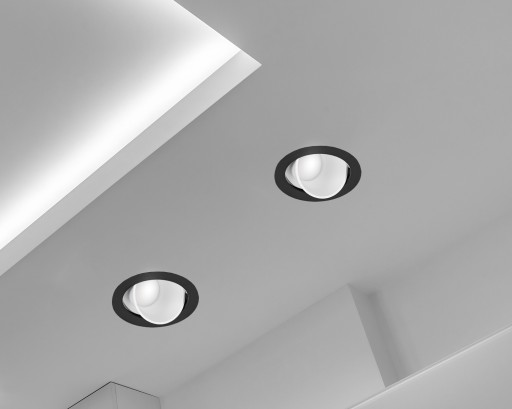 okrúhle halogénové stropné svietidlo, pohyblivé GU10 Black White SPOT očko x4
