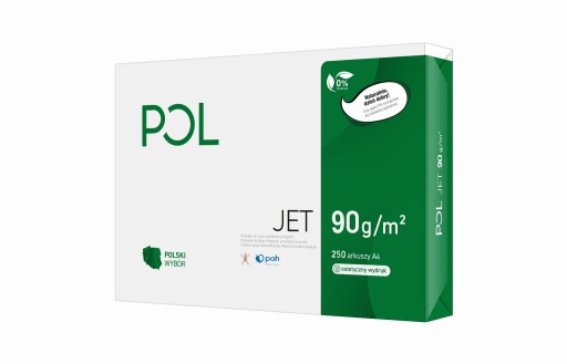 Kancelársky kopírovací papier A4 pre tlačiarne Vysoká belosť Poljet 90g/M 250 kusov