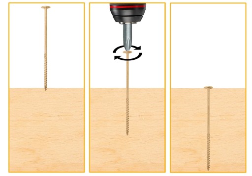 TESÁRSKE SKRUTKY NA DREVO 6x90 TORX TANIERE 100 ks WCT-06090 AZMET