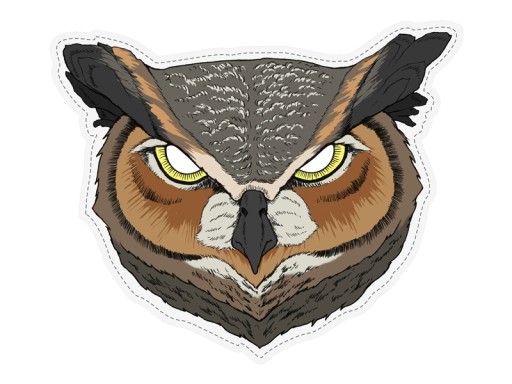 Papierová maska na tvár Party Deco MASP5 Owl
