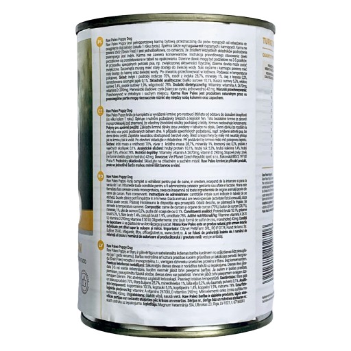 RAW PALEO PUPPY Mokré krmivo pre psov Mono Turkey 400g