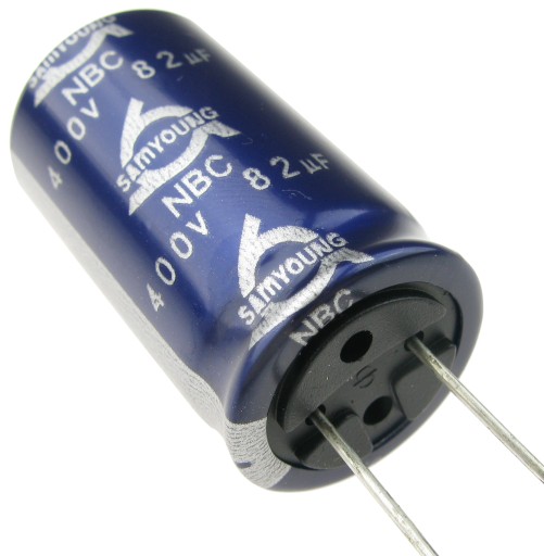 Elektrolytický kondenzátor 82uF/400V 105'C SamYoung NBC /4731