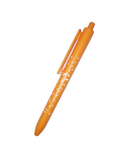 Hudobné pero s notami - oranžové