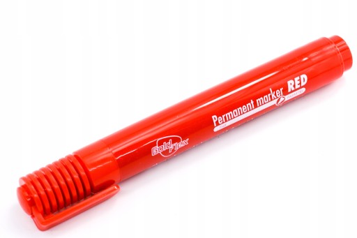 VODEODOLNÝ PERMANENTNÝ ČERVENÝ POPISOVAČ 12 KS.