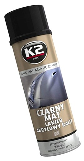 K2 MATT BLACK akrylový lak 500ml L340