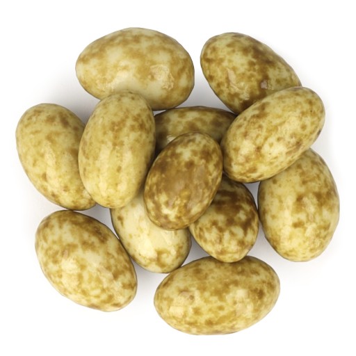 Mandle v bielej čokoláde s čajom Matcha 200g