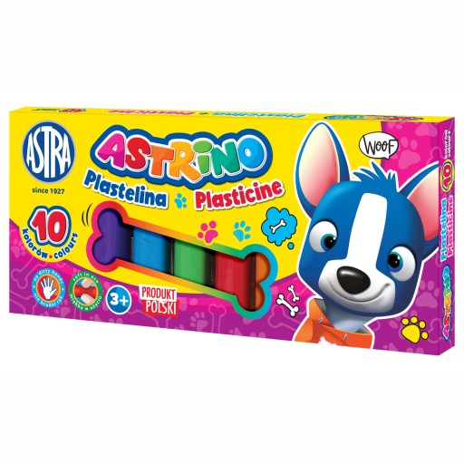 Astra ASTRINO PLASTELINA 10 farieb POĽSKÝ produkt