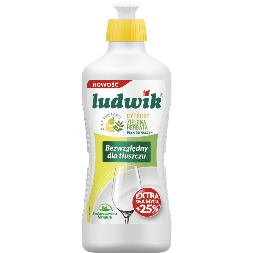 Ludwik - Prostriedok na umývanie riadu, citrón - 900 ml