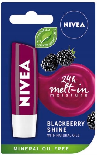NIVEA BLACKBERRY SHINE Ochranný rúž 24h