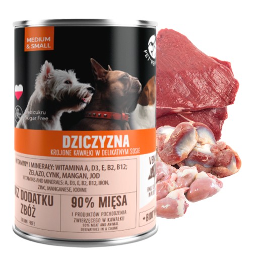 PET REPUBLIC mokré krmivo pre psov Zverina 400g