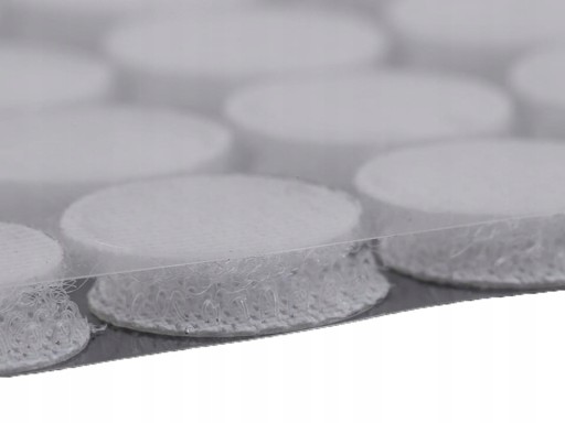 PEVNÉ SAMOLEPIACE KRÚŽKY NA VELCRO KRÚŽKY 15mm SVETLÁ KRÉMOVÁ 60 ks.