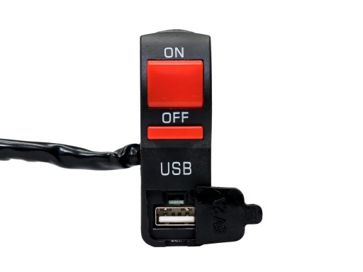 Vypínač s USB nabíjačkou 5V DC 2A